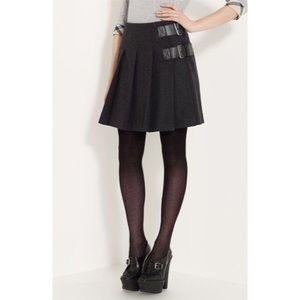Burberry Brit Charcoal Gray Pleated Skirt